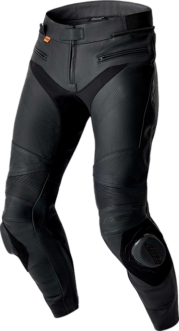 WOMENS S1 D3O LEATHER PANTS BLACK 3XL