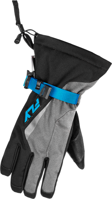 TITLE GAUNTLET GLOVES LIGHT GREY/BLACK/BLUE LG