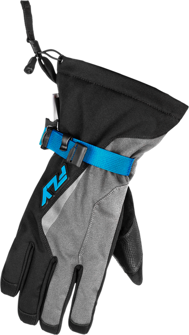 TITLE GAUNTLET GLOVES LIGHT GREY/BLACK/BLUE XL