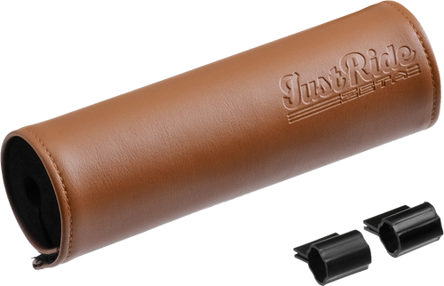 HANDLEBAR BAR PAD LEATHER 165MM BROWN