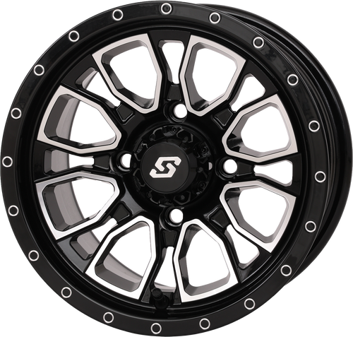 FUSION WHEEL 12X7 5+2 4/110 GLOSS BLK/MACHINED