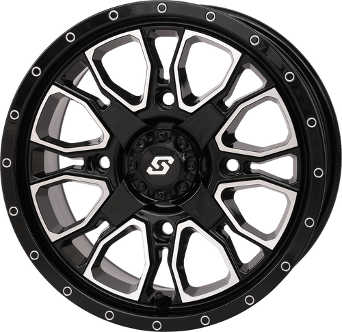 FUSION DD WHEEL  14X7 6+1 4/137 & 4/156 GLOSS BLK/MACH