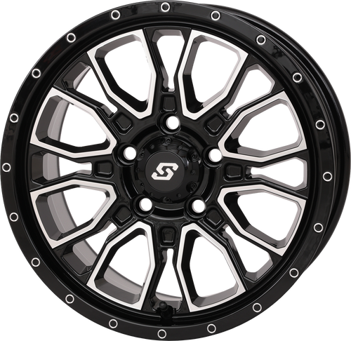 FUSION WHEEL 15X7 5+2 5/4.5 GLOSS BLK/MACHINED