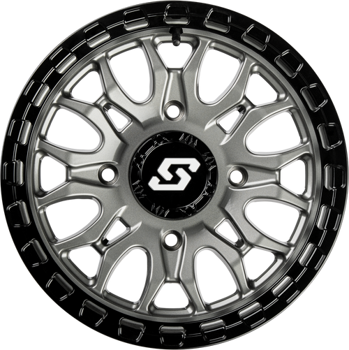 IGNITION WHEEL 15X7 4/156 +10MM GUNMETAL/BLK