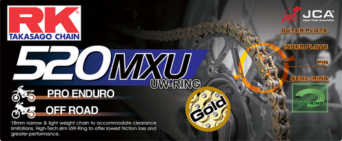 GB520MXU DRIVE CHAIN GOLD 520 X 120