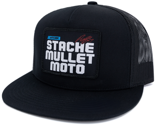 STACHE MULLET MOTO 2FIFTY HAT BLACK