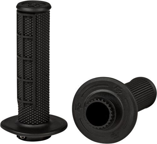 CONTROL MX LOCK-ON GRIPS BLACK - HALF WAFFLE