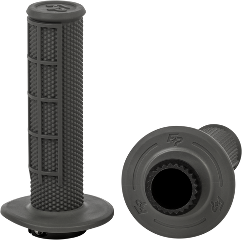 CONTROL MX LOCK-ON GRIPS GREY HALF WAFFLE