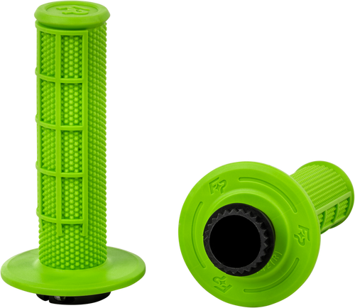CONTROL MX LOCK-ON GRIPS GREEN HALF WAFFLE