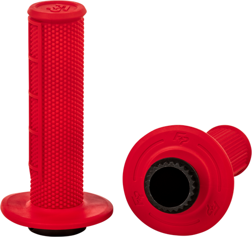 CONTROL MX LOCK-ON GRIPS RED HALF WAFFLE