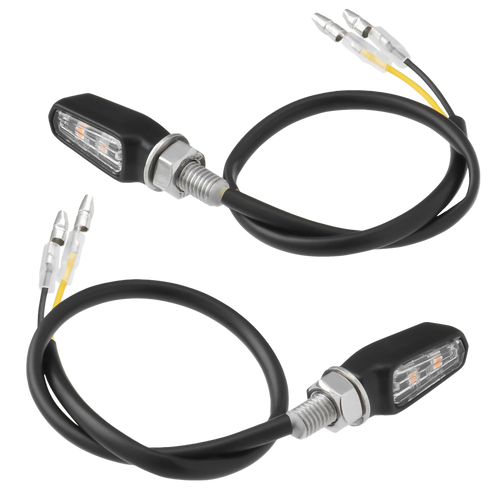 701 LED TURN SIGNALS BLACK W/CLEAR LENS PR