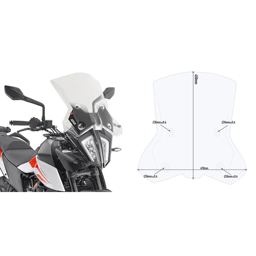 WINDSHIELD SPECIFIC CLEAR KTM