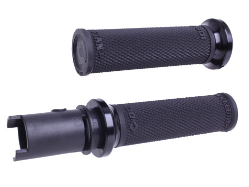 LOCK-ON RUFFIAN GRIPS BLACK/BLACK CVO `23-24