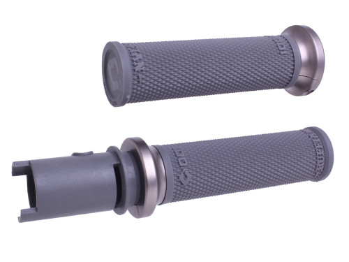 LOCK-ON RUFFIAN GRIPS GRAPHITE/GUN METAL CVO `23-24
