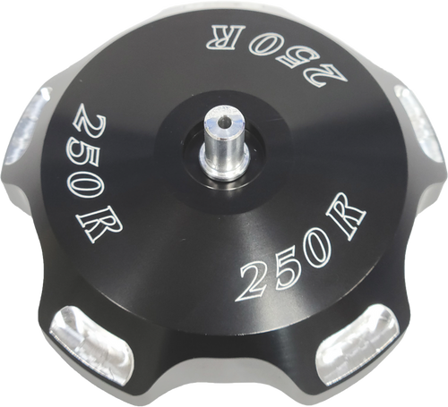 GAS CAP 250R  LOGO  BLK 88-89