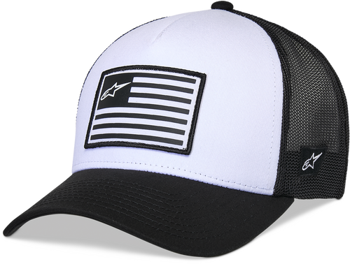 FLAG SNAPBACK HAT WHITE/BLACK