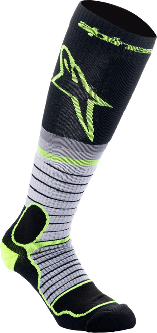 MX PRO SOCKS BLACK/GREY/YLW FLUO MD