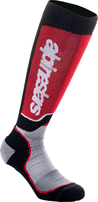 MX PLUS SOCKS BLACK/GREY/RED MD