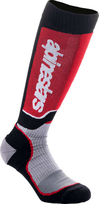 YOUTH MX PLUS SOCKS BLACK/GREY/RED MD/LG