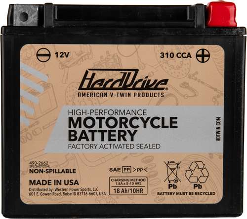 HIGH PERFORM BATTERY YTX20HL CCA 310