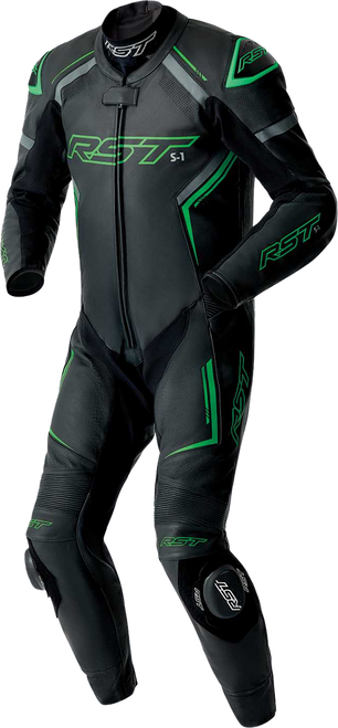 S1 D3O SUIT BLK/GRY/FLO GRN LEATHER 2X