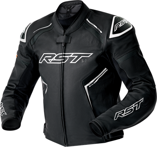 S1 D3O LEATHER JACKET BLK/WHI LG