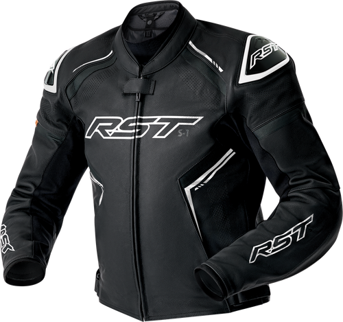 S1 D3O LEATHER JACKET BLK/WHI 2X