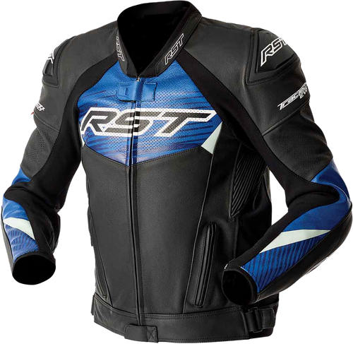 TRACTECH EVO D3O JACKET BLK/BLUE LEATHER XL