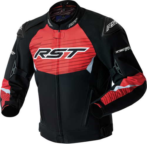 TRACTECH EVO D3O JACKET BLACK/FLO RED TEXTILE MD