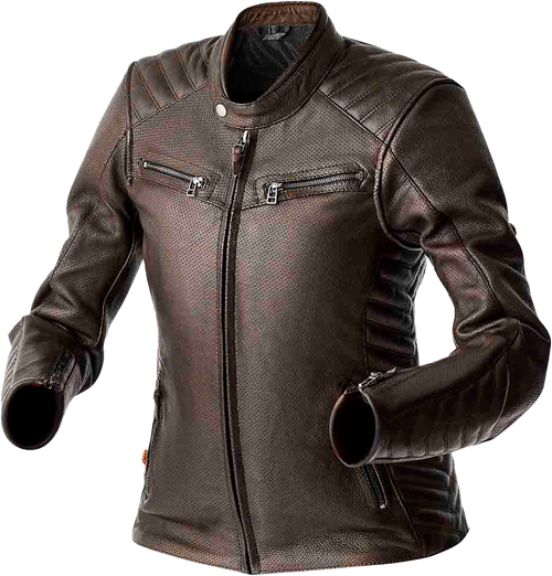 WOMENS ROADSTER AIR D3O JACKET BROWN LEATHER SM