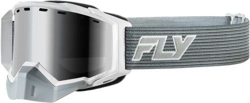ZONE ELITE SN GOGGLE GREY/WHTE W/BLK MIRROR PLRZD SMOKE LENS