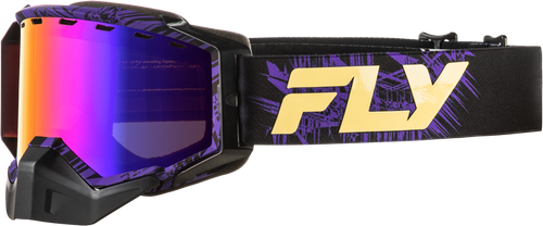 ZONE SNOW GOGGLE PUR/TAN W/PUR MIR/AMBER LENS
