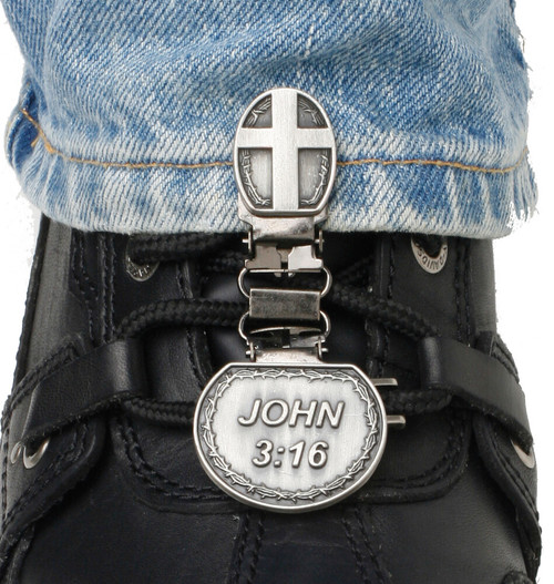CLIPS FOR LACED BOOTS JOHN 3:16
