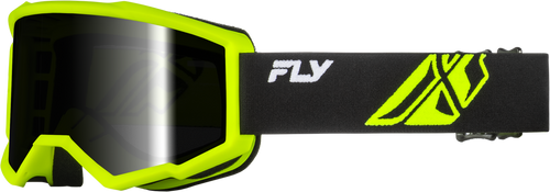 FOCUS GOGGLE BLACK/HI-VIS W/DARK SMOKE HYDROPHOC LENS