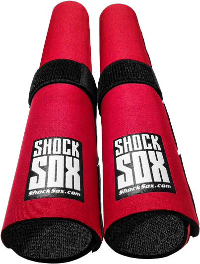 SHOCK SOX  13"  RED UPSIDE DOWN OR CONV. FORKS