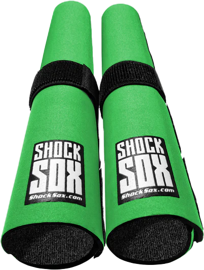 SHOCK SOX  13"  GREEN UPSIDE DOWN OR CONV. FORKS