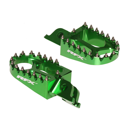 FOOTPEGS GREEN KAW