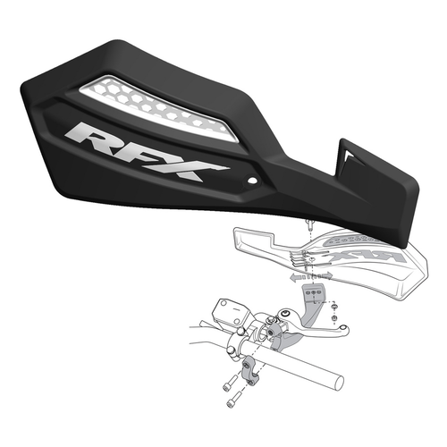 RACE SERIES HANDGUARD BLACK INC MOUNT KIT