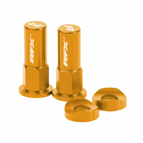 RIM LOCK NUTS & WASHERS 2PCS GOLD