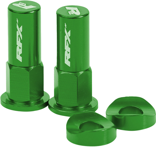 RIM LOCK NUTS & WASHERS 2PCS GREEN