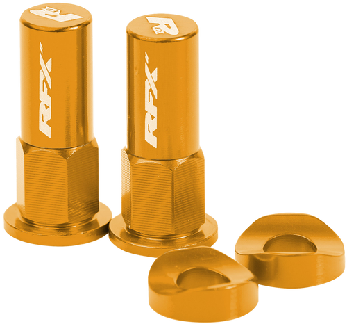 RIM LOCK NUTS & WASHERS 2PCS YELLOW