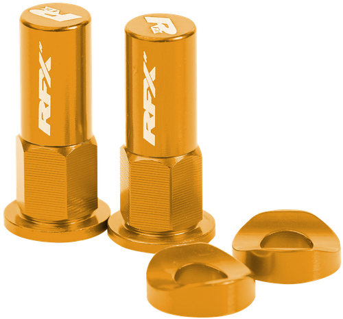 RIM LOCK NUTS & WASHERS 2PCS YELLOW
