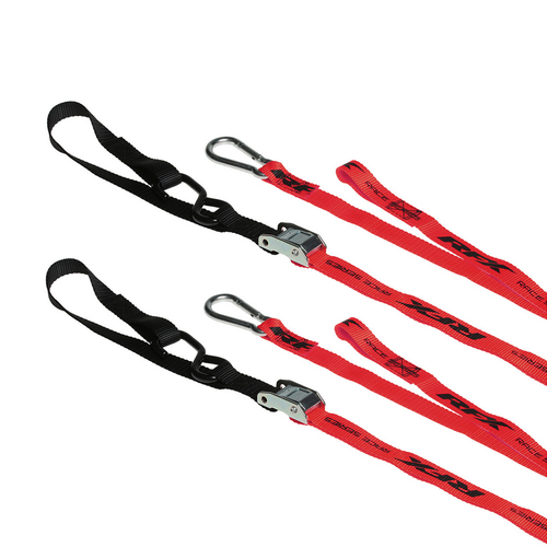 1.0 TIE DOWNS SOFT LOOP & CARABINER RED