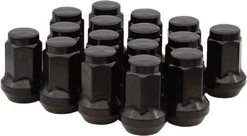 10MMX1.25 TAPERED LUG NUTS BLACK 60  14MM HEAD 16/PK