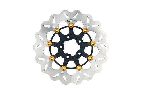 ROTOR 11.8" FLOATING WAVE FR BLACK/GOLD BUTTONS