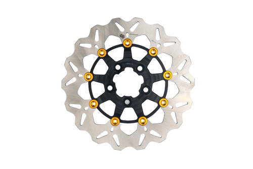 ROTOR 11.5" FLOATING WAVE RR BLACK/GOLD BUTTONS