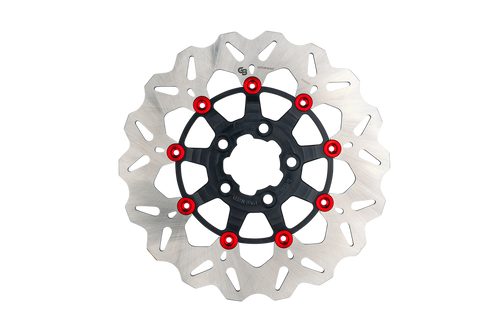 ROTOR 11.8" FLOATING WAVE RR BLACK/RED BUTTONS