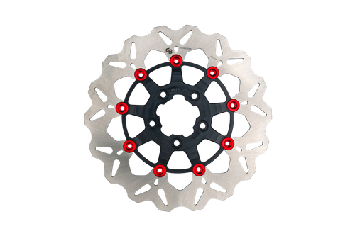 ROTOR 11.5" FLOATING WAVE FR BLACK/RED BUTTONS