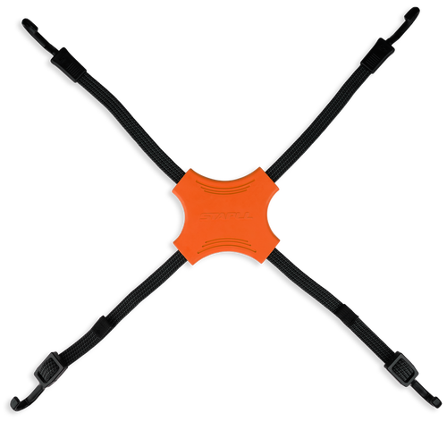 TACK STRAP 4-WAY BUNGEE 2/PK ORANGE