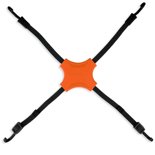 TACK STRAP 4-WAY BUNGEE 2/PK ORANGE